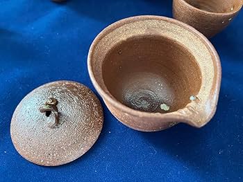 Amazon.co.jp: 茶道具 伊賀焼 香山窯 茶器4点セット 急須